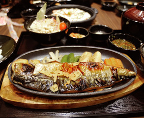 fired fish  and spicy  salad