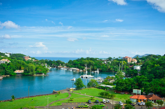 Beautiful view of Saint Lucia, Caribbean Islands