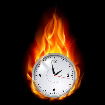 Clock in fire