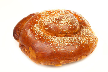 Sabbath challah with white seeds