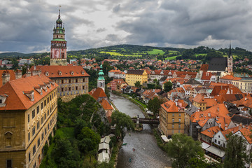 View of Cesky Krumlov, Czech Republic.