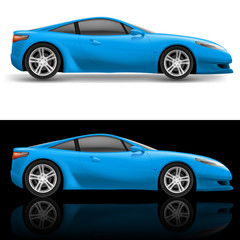 Obraz na płótnie Canvas Sport samochodowy niebieski