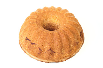 Single sweet round cake