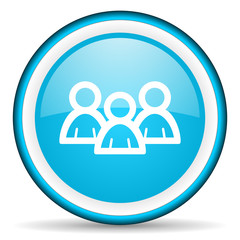forum blue glossy icon on white background