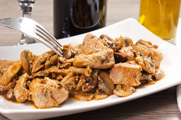 spezzatino di carne con funghi
