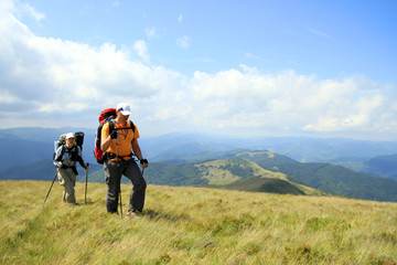 Obraz premium Summer hiking in the mountains.