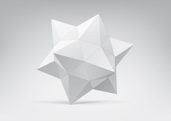 Abstract geometric shape from pyramids