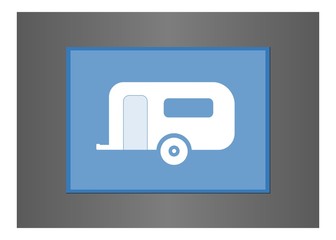 Caravane dans un cadre