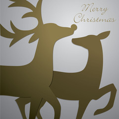 Reindeer Christmas card in vector format.
