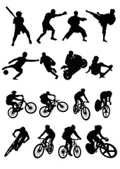 Fototapeta premium silhouette of sport