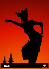silhouette dance from bali