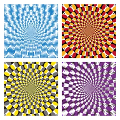 Peel and stick wall murals Psychedelic Vector Optical illusion Spin Cycle set
