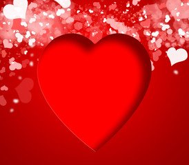 Valentines red abstract background with copyspace