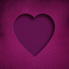 Grunge dotted Valentines day background with copyspace