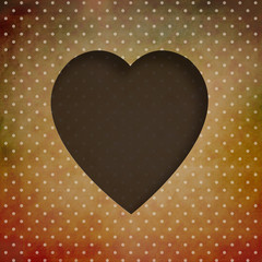 Grunge dotted Valentines day background with copyspace