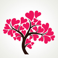 heart tree stock vector - 47731969