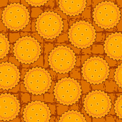 round cookie seamless background pattern