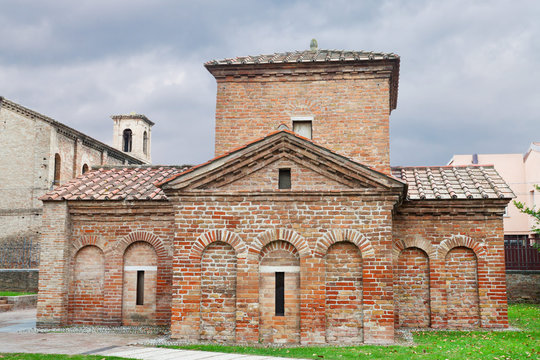 ancient galla placidia mausoleum in Ravenna