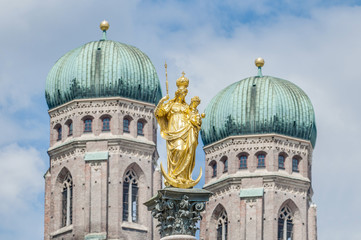 Fototapeta premium The Mariensäule column in Munich, Germany.