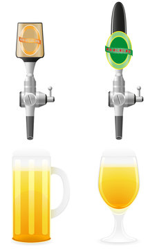 beer equipment vector illustration