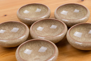 empty bowl on wooden table