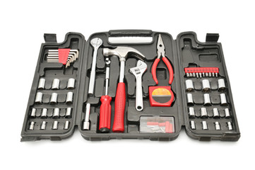 set tools isolated on white background