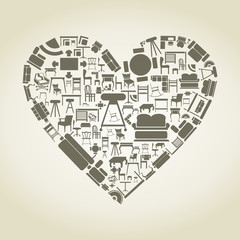 Furniture heart