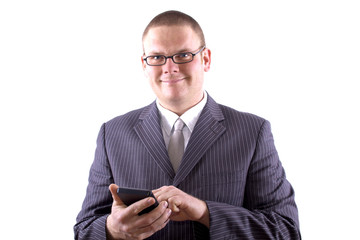 Geschäftsmann mit Handy