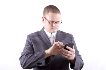 Geschäftsmann mit Handy