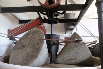 Oil press for olives in Mondron, southern Spain.