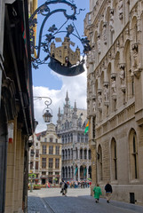Brussels Grand place from the street.
