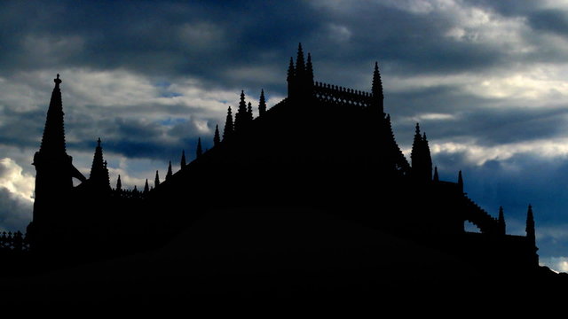 Portugal Batalha monastery east clouds