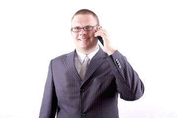 Geschäftsmann mit Handy