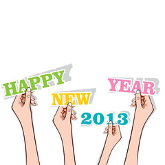 new year 2013 background stock vector