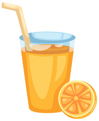 Orange juice vector