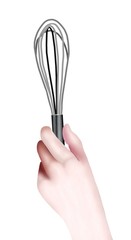 Hand Holding of A Hand Holding Egg Beater