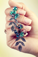 Woman's french manicure