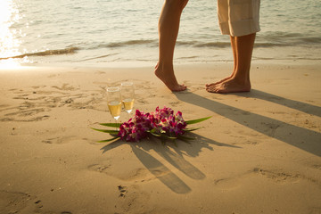 wedding couple on the paradise beach