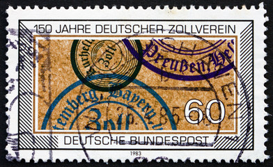 Postage stamp Germany 1983 German Customs Union
