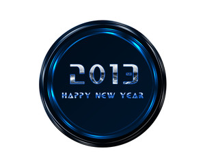 happy new year 2013 blue