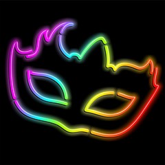 Carnival Mask Psychedelic Neon-Maschera Carnevale Psichedelico