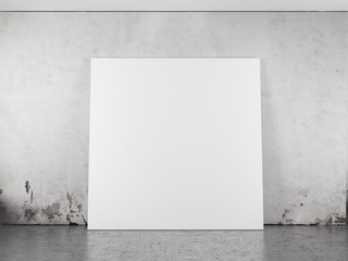 White blank frame against the wall