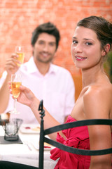 Couple celebrating their anniversary