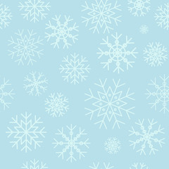Snowflakes on a blue background