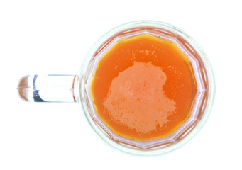 glass of beer on a white background