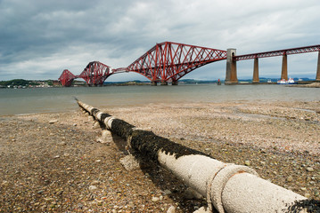 Forth railway bridge in Scotland