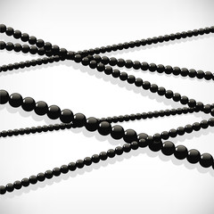 Background with black beads.