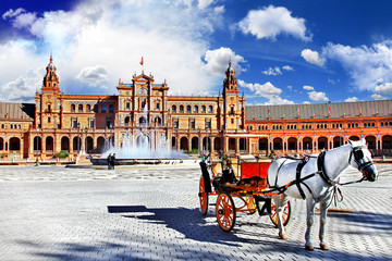 Naklejka premium Spain,Seville, plaza Espana