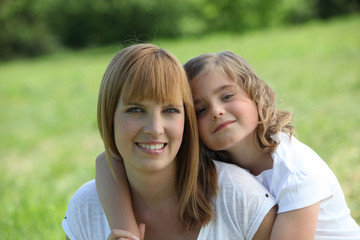 Fototapeta premium Mother and daughter outdoors
