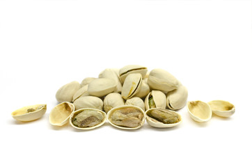 pistachio peeled with it's group.
